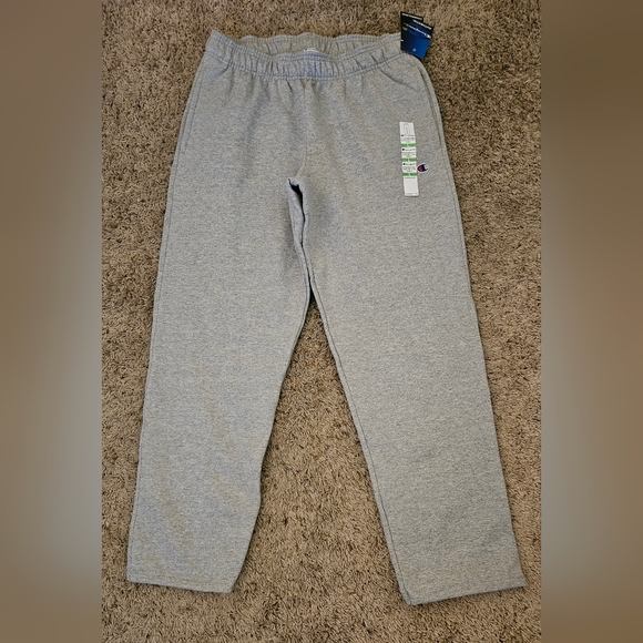 Champion Men's Powerblend Open Bottom Sweat Pants in: Oxford Gray - Picture 3 of 9